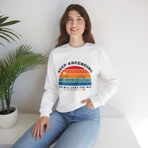 Unisex christliches Sweatshirt, inspirierender Rundhalspullover, religiöses Kleid, christliche Kleidung, bequemer grafischer Pullover,