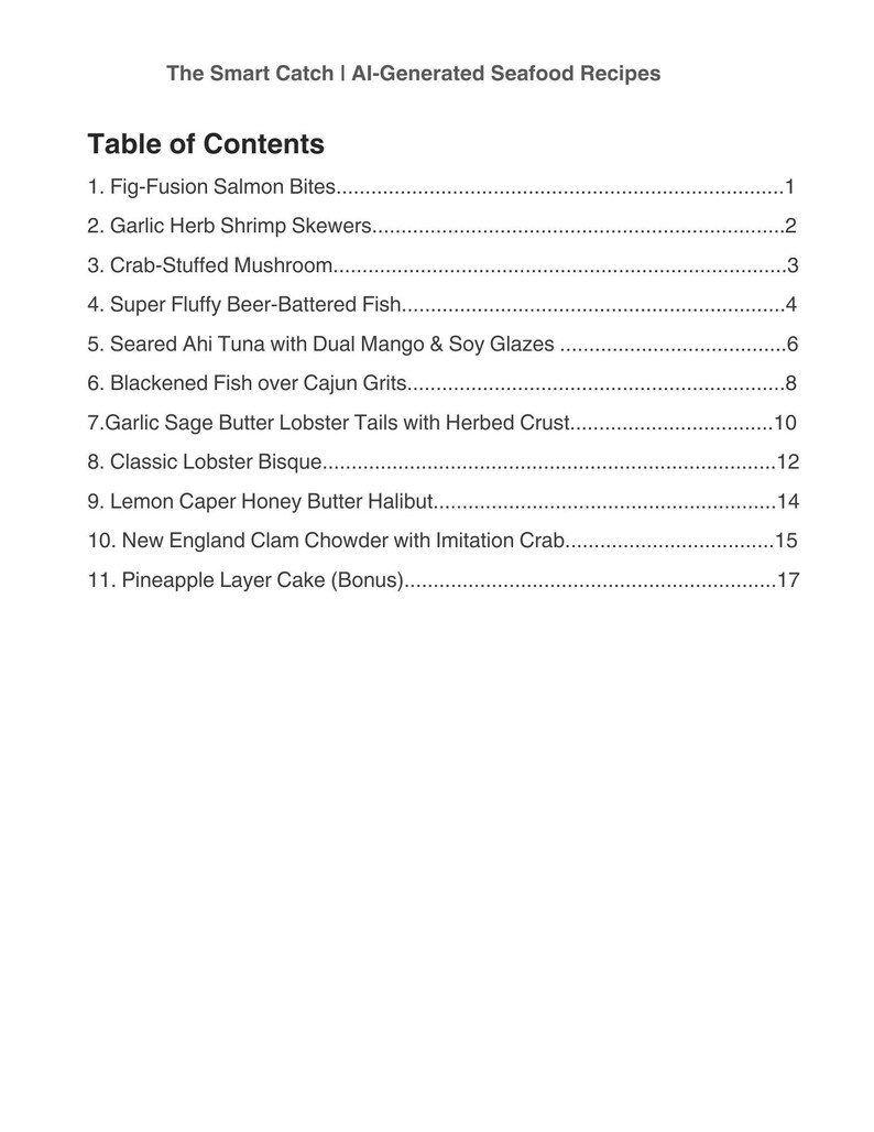 The Eater’s Algorithm: Ai-generated Seafood Recipes | Bold Flavors ...