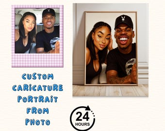 Custom Caricature Portrait from Your Photo, Couple Caricature from Photo, Funny Caricature Portrait, Caricature Style, Gift For Couple