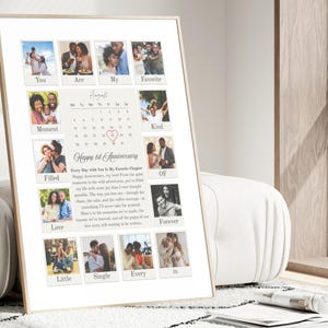 Custom Polaroid, Polaroid Frame, 1st Anniversary Gift, Trendy Wall Art, 5th Anniversary Gift, Wedding Gift, Wedding Anniversary Gift, Home
