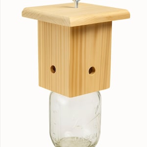 Set of 2 Carpenter Bee Traps - Handcrafted Natural wood - Free shipping