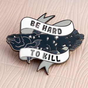 B GRADE Coelacanth &#39;Be Hard To Kill&#39; Enamel Pin | For Fish or Cryptozoology Lovers
