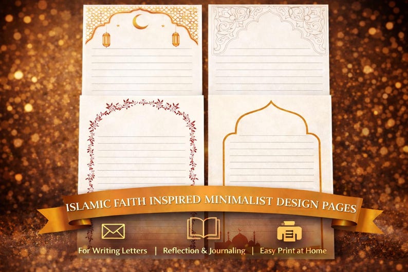 Blank & Ruled Pages Collection | Islamic Minimalist Stationery ...