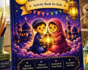Islamic Activity Book for Kids | Quran, Duas, Good Deeds, Manners