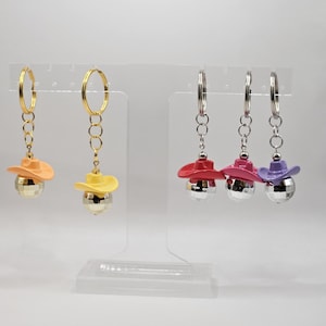 Disco Ball Cowboy Hat Keychain: Western Party Accessory