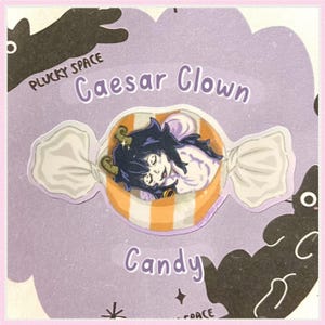 One Piece Anime Kawaii Scientist Caesar Clown Matte 2” Punk Hazard Sleepy Time Candy Mini Sticker