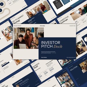 Investor Pitch Deck Template: Editable Startup Slides for Canva