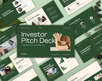 Edytowalny szablon prezentacji inwestorskiej: Canva Startup Slides (do pobrania w wersji cyfrowej)