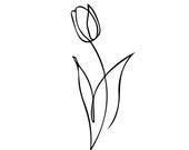 Tulip Tattoo Design Line Art Simple Minimalist, Instant Download, Tattoo Floral Design, Flower Tattoo Black and White Flowers Line Art