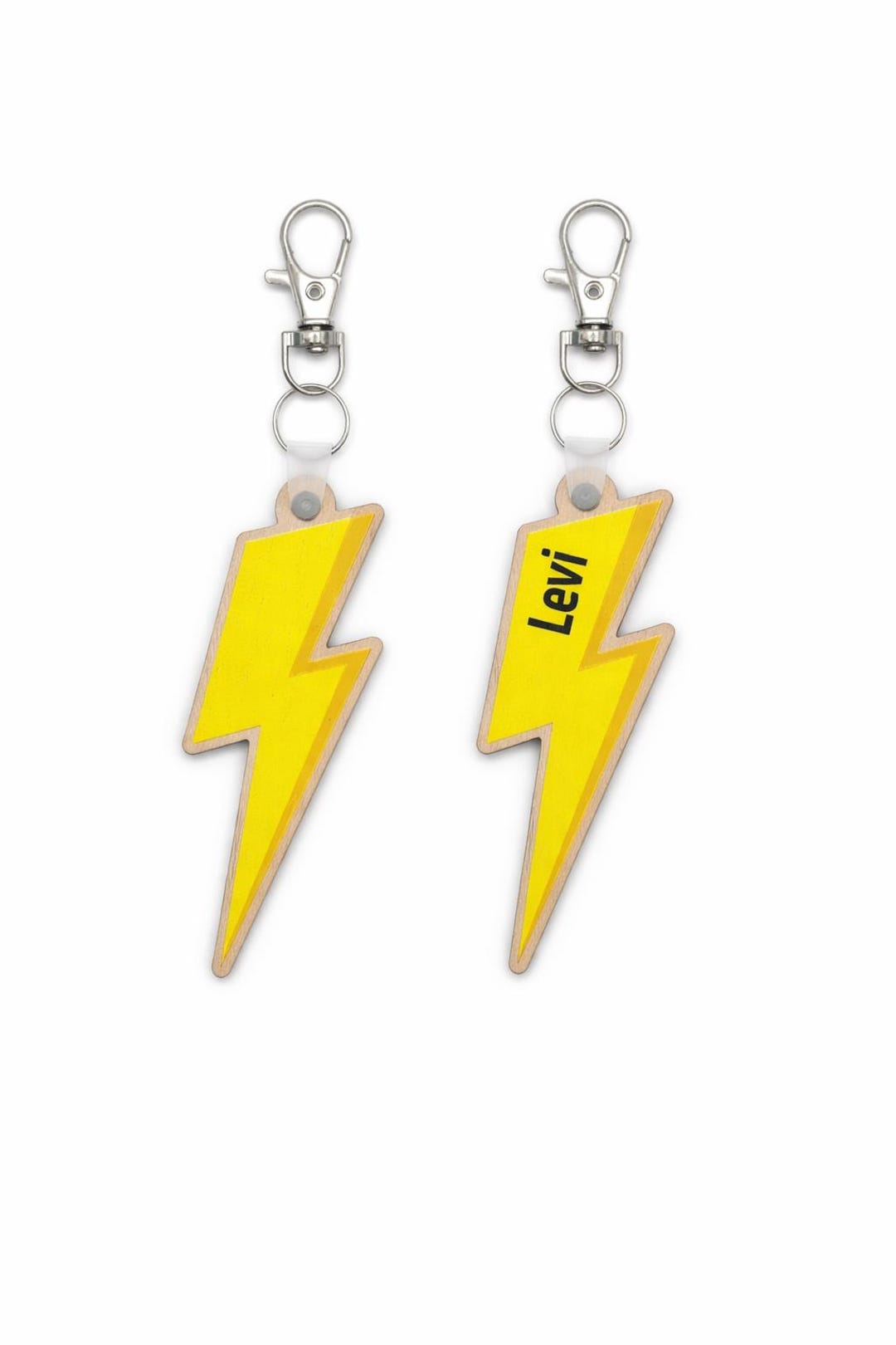 Lightning Bolt Keychain, Personalized Lightning Bolt Custom Keychain - Etsy