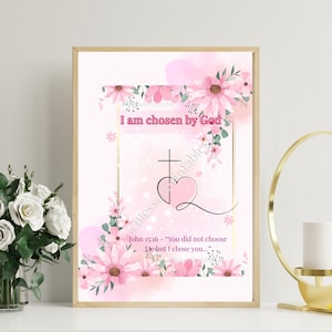 Christliche Affirmationskarten & Wandkunst für Mädchen, Jugendliche, Frauen - Druckbare Bibel-Vers-Dekor- Glaubensbasiert Digitaler Download + Bonus Vid