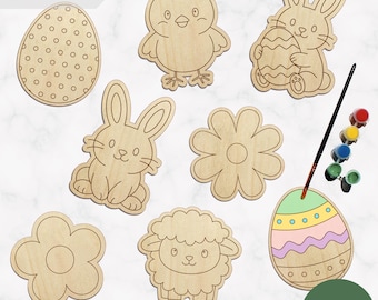 SVG Digital File Easter Set | Paint & Coloring | Kids Activity | Laser Cutting | xTool | Cricut | Beginners friendly