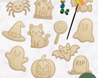SVG Digital File Halloween Set | Paint & Coloring | Kids Activity | Laser Cutting | xTool | Cricut | Beginners friendly