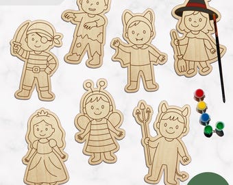 SVG Digital File Halloween Costumes | Paint & Coloring | Kids Activity | Laser Cutting | xTool | Cricut | Beginners friendly