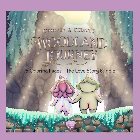Ophelia & Cedar's Woodland Journey - Love Story Coloring Bundle - 5 Pages + Bonus Content Taster Pack