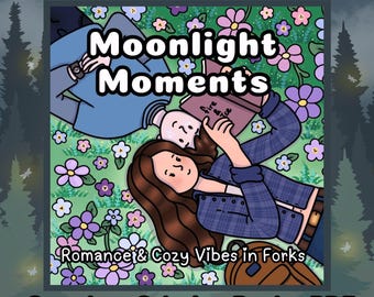 Moonlight Moments Coloring Book: Vampire Werewolf Romance (PDF Download)