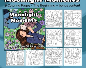 Bundle The Beginning - Moments au clair de lune : romance et ambiance cosy à Forks, livre PDF à colorier numérique