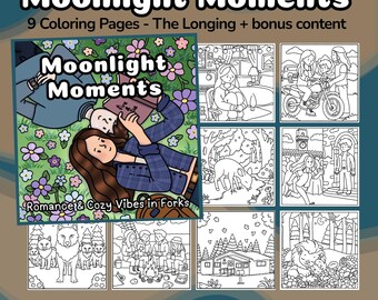 The Longing Bundle – Moments au clair de lune : coloriages romantiques surnaturels douillets à télécharger au format PDF