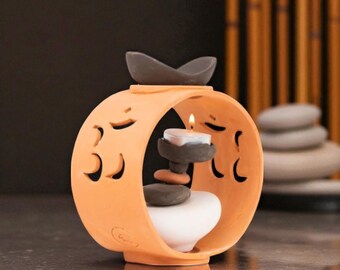 ドリームキャッチャー ブルー ロータス アロマセラピー ストーン