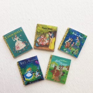 Miniature Childrens Books Set Number 3 in 1/24 or 1/12 Scale Sizes