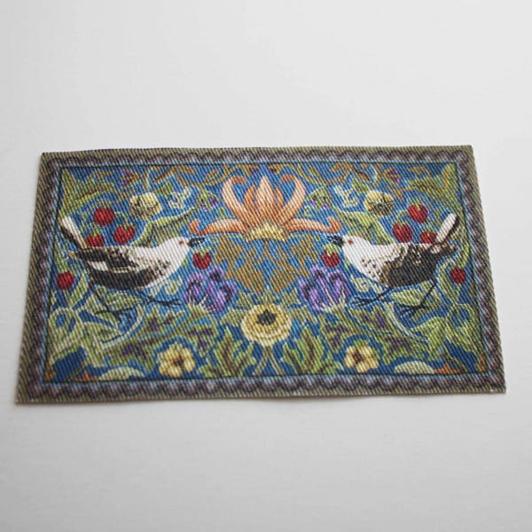 Miniature Birds and Flowers Rug or Tapestry