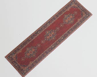 Miniature Oriental Carpet Runner in Red