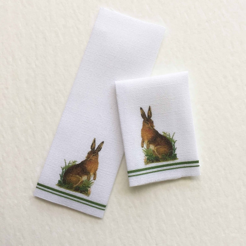 Miniature Kitchen Towels With Vintage Bunny Rabbit Image in Etsy