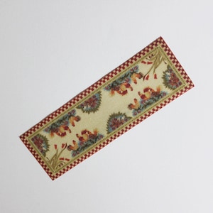Miniature Rooster Design Floor or Table Runner Sized in Several Scales