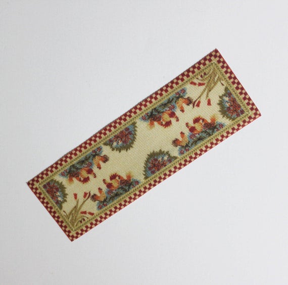 Miniature Rooster Design Floor or Table Runner Sized in Several Scales