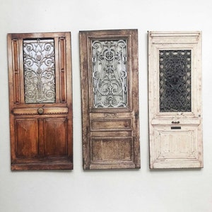 French Iron Grill Doors PAPER  Miniature Faux Doors Look in Three Styles  and Three Sizes