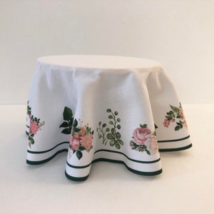 Roses and Greenery 1/12 Scale Skirted Round Dollhouse Table