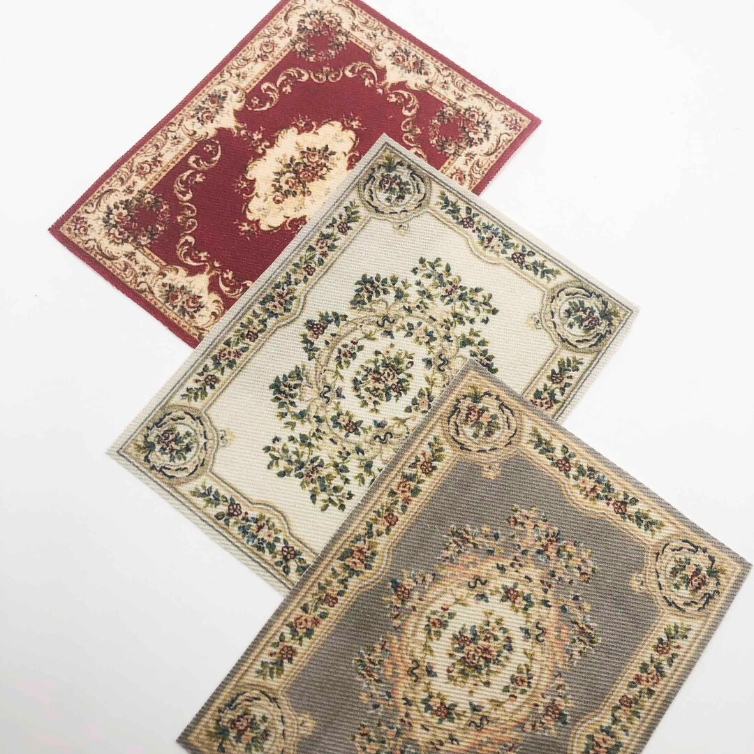 Miniature Rugs Choice of Color and Size Aubusson Florals - Etsy