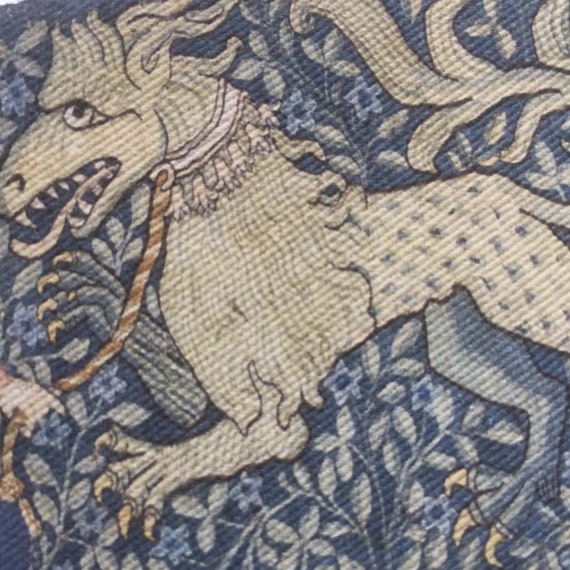 Miniature Medieval Dragon Tapestry or Rug in Several Scale Sizes