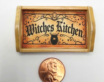 Miniature  Witches Kitchen 1:12 Scale Natural Wood Decorative Serving Tray