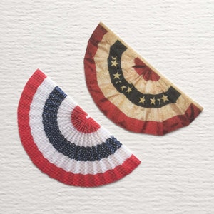 Miniature Fabric Patriotic Faux Flag Bunting Stars and Stripes for Porch or Balcony in Several Sizes and Scales image 1