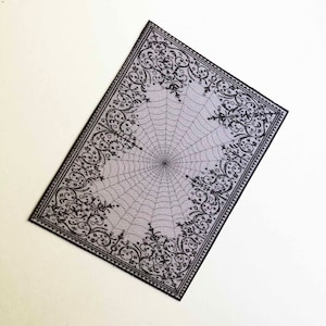 Gray Rectangular Spiderweb Rug in Several Miniature Dollhouse Sizes