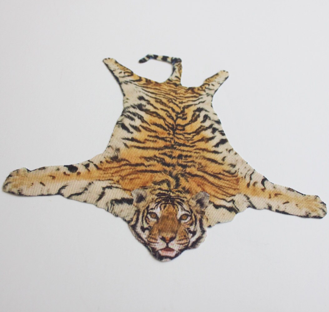 Alfombra De área Con Estampado De Tigre, Piel De Vaca Sintética Con Estampado De Animales, De Alta Calidad, Tapete Grande Para Decoración Del Hogar, 68.8 X 86.6 Pulgadas, , large