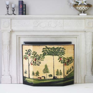 Dollhouse Miniature  PAPER Firescreen Primitive Folkart Design 1:12 scale