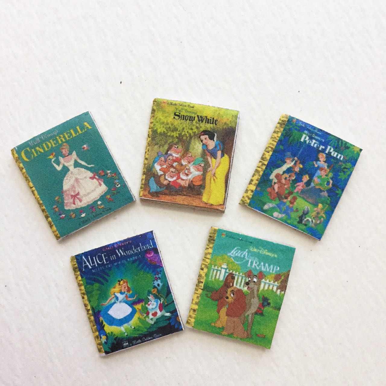 Miniature Childrens Books Set Number 3 in 1/24 or 1/12 Scale