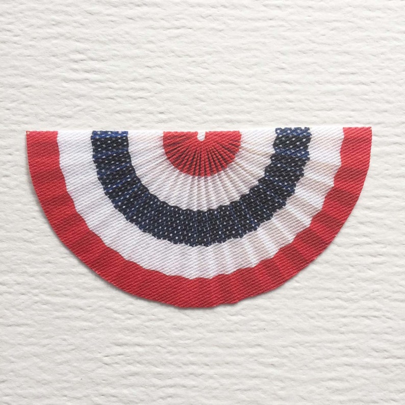 Miniature Fabric Patriotic Faux Flag Bunting Stars and Stripes for Porch or Balcony in Several Sizes and Scales image 3