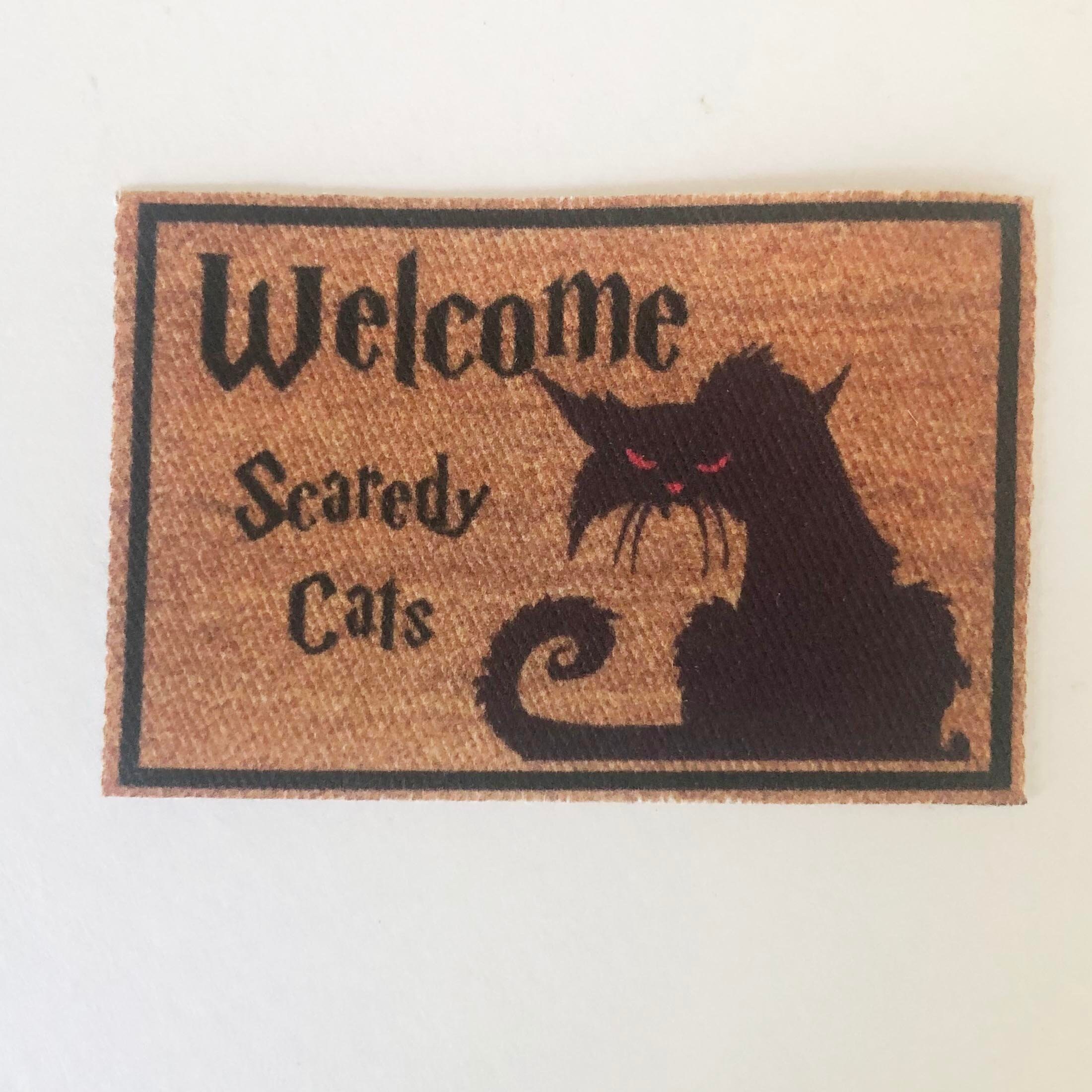 Scaredy Cats Welcome Door Mat