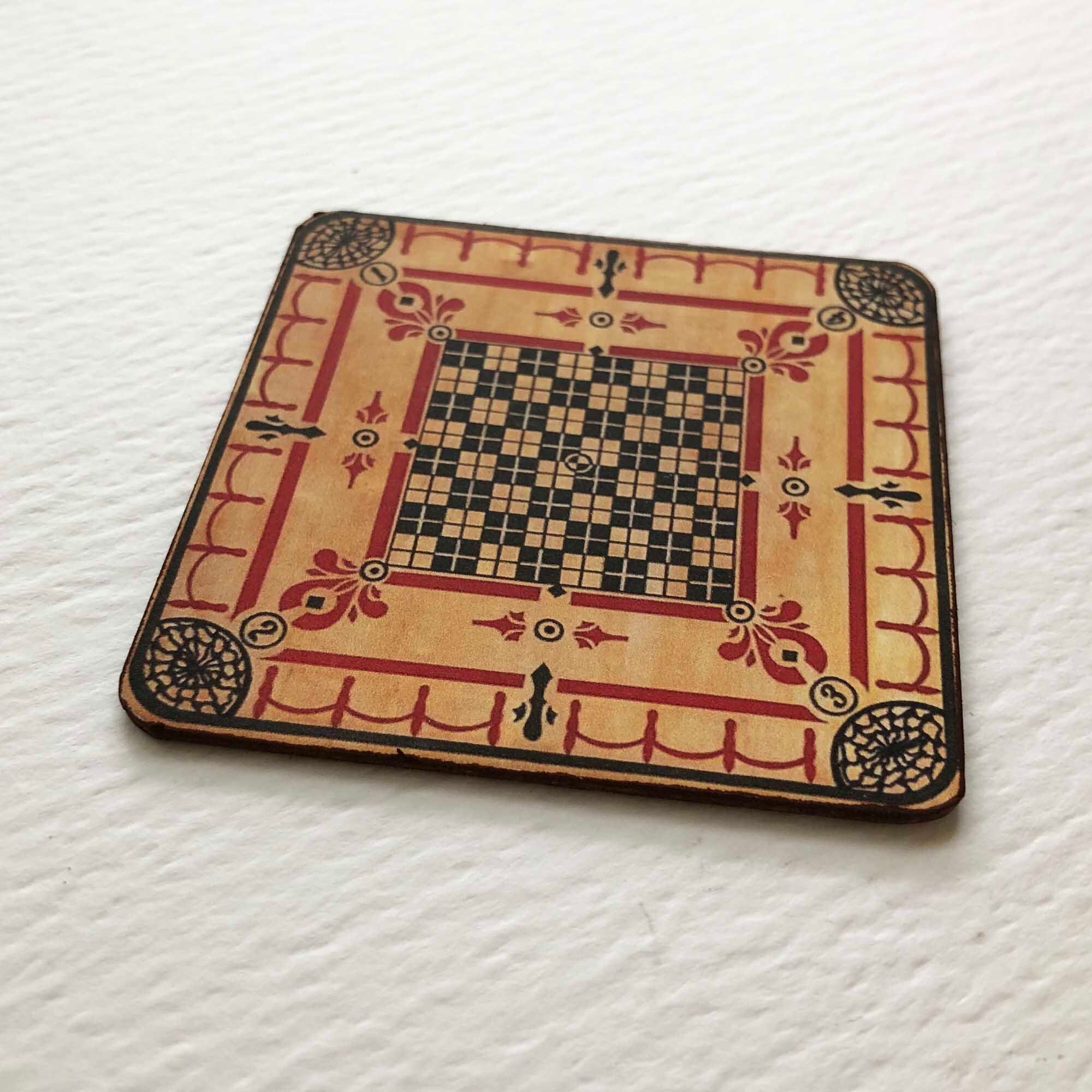 キャロムボード Miniature Vintage Style Carrom Game Board in 1/24, 1/12 and