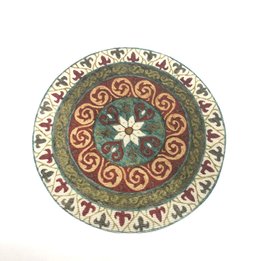 Colorful Round Rug Dollhouse Miniature in Several Sizes for 1/24, 1/12 ...