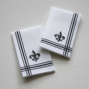 Miniature  French Design Fleur de Lis Kitchen Tea Towel