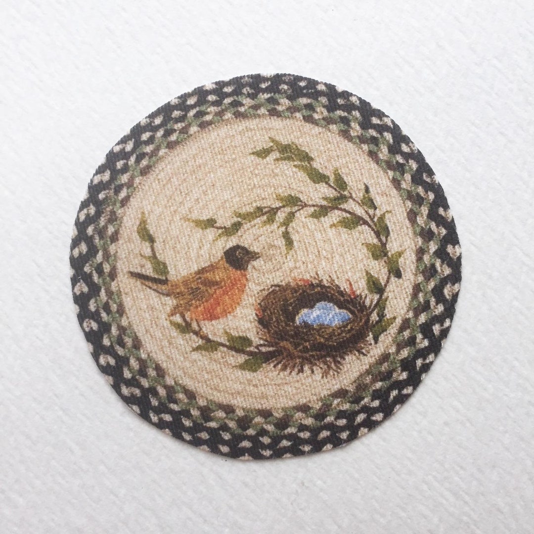 Miniature Robin and Nest Rug: Braided Look Dollhouse Decor - Etsy