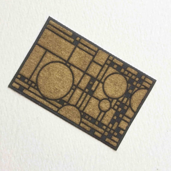 Miniature Geometric Door Mat In The Style Of Frank Lloyd Wright For Half Scale 1 12 Dollhouse Or Playscale