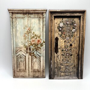 Whimsical Floral PAPER Miniature Door of Your Choice
