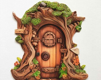 Miniature PAPER  Wee Folk or Fairy Door #5 Printed in Your Desired Size for Room Box or Diorama Prop