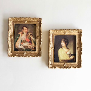 Framed Miniature Portraits of Napoleon and Josephine Bonaparte