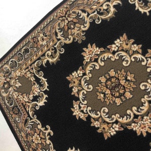 Miniature Carpet Basic Black Aubusson in Several Sizes and Scales image 2